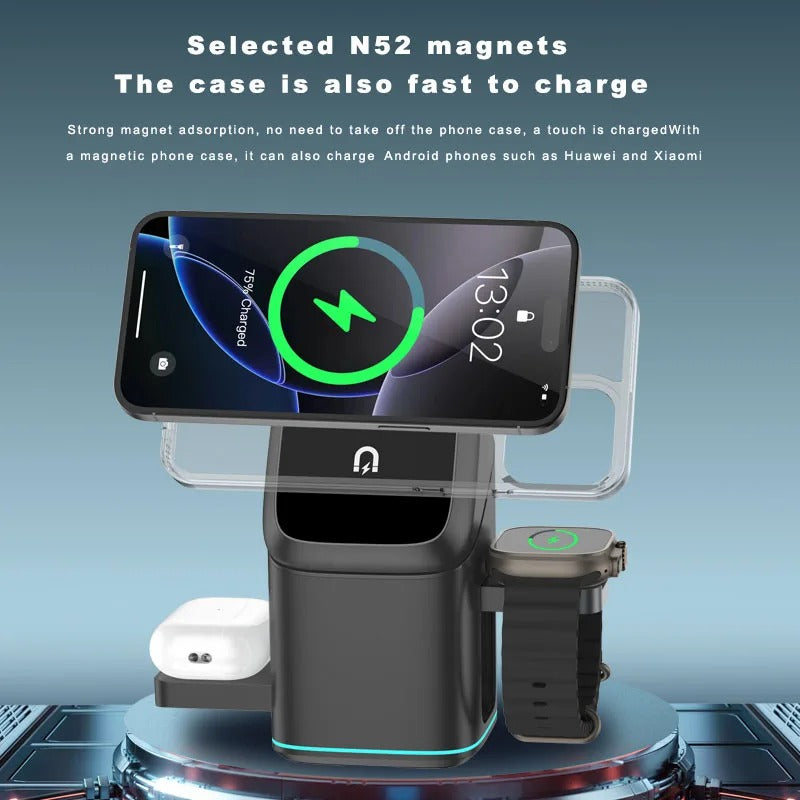 NEXONIC SyncDock 3 in 1 Wireless Fast Charger