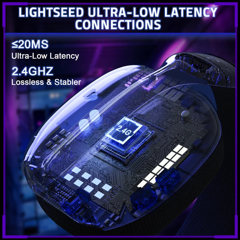 Original NEXONIC L80 Pro Headset Tri-mode Lightweight Wireless Gaming Headset for PC/PS/XBOX